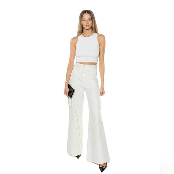 Torn by Ronny Kobo Pants - Torn by Ronny Kobo NWOT Wide Leg Linen Blend Tweed Bernee Pant